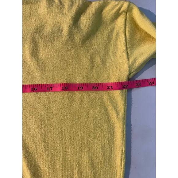 Aaron & Amber Yellow V-Neck Sweater‎ - S/M - Picture 5 of 5